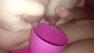 Milk from the tits of a young mother. Selection.