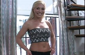 Hot busty blonde girlfriend Sharon Wite gets fucked in the ass for the first time