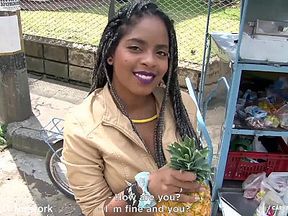 Ebony Colombian picked up and fucked - Carne Del Mercado