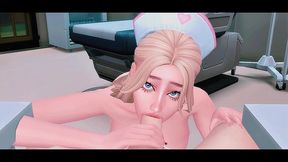 school nurse showed her deep throat at the examination of her stepson, and then arranged hard anal sex (sims + anime hentai + sfm)