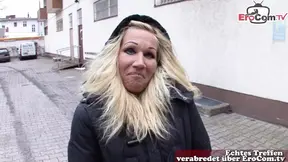 German street pick-up leads to a public fuck session with a hot milf mom
