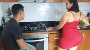 Horny Lana Sucks My Cock in the Kitchen