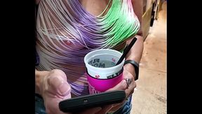 Hot wife public see thru  pokies in public