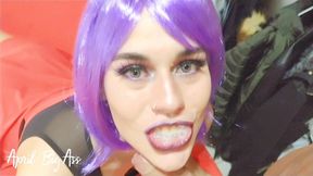 cosplay of  evangelion  misato, ass to mouth and swallowing dirty cum!!!