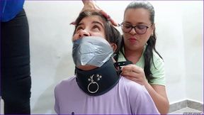 Bad Girl Jasmin Frogtaped & Gagged by Two MILFs (SD 480p)