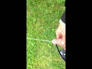 Piss on the graffiti wall public