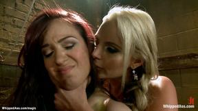 ”Bound redhead whipped & booty banged”