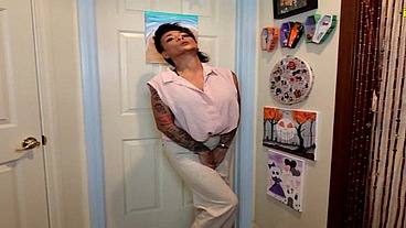 Coworker Asian Loosey Pissing Linen dress pants