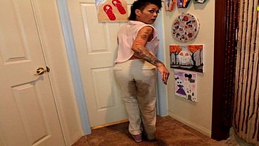 Coworker Asian Loosey Pissing Linen dress pants