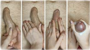 Twisted handjob cum fest: Balls & cock&#x1F32D; rub climax&#x1F680;