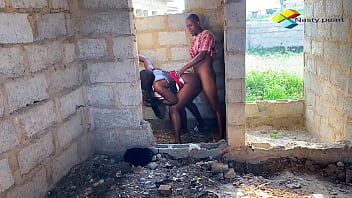 STRANDED HORNEY EBONY FUCKED BY BRICKLAYER IN UNCOMPLETED BUILDING
