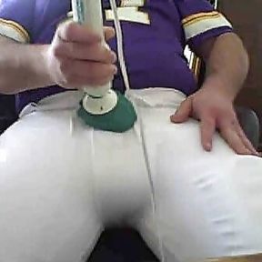 horny kspigbear in football gear with vibrator