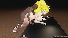 Car Toon In Bowsette Doggy Position In The Castle