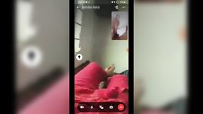 Blowjob cam wife sizzles with hot handjob to explosive cumshot on HD video call.