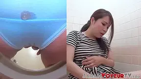Real Japanese Cutie Rubs Her Twat On Secret Tape In Toilet