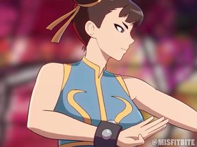 Flexible Chun-Li gets Ryu's Creampie - Street Fighter Cartoon Porn Animation