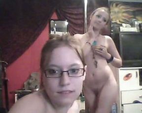 Webcam chat with two nerdy tattooed chicks - they have nice tits