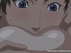 Hot hentai girl all in cum after hard fucking