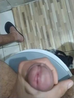 Handjob in the Bathroom