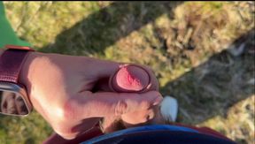 Caught Stroking in Public... She Helped Me Finish