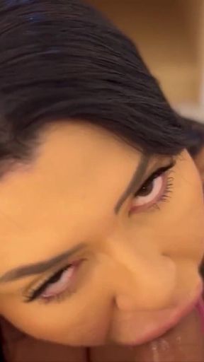 Iconic moment from &quot;Delicious blowjob from Brazilian Drii Cordeiro the big ass sits on the cock and gets cumshot in her mouth&quot;