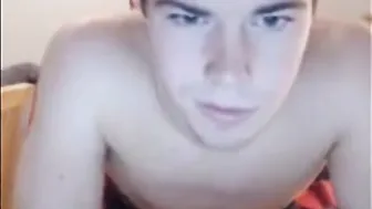 College Twink Shows Off Tight Ass on Webcam