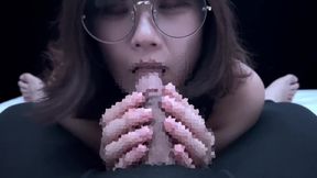 Female College Student In Fishnet Tights Footjob &amp;blow Job Cum In Mouth