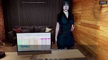 Red Head BBW takes huge cock in animated hentai game