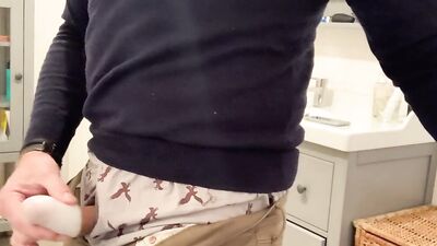 Never published, a verbal jerk-off, test new lube and Tenga Egg, boxers, cumshot, tight jeans, edging with pre-cum.