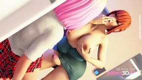 Futanari Teacher Fucking Her Student In Bathroom In A 3d Animation