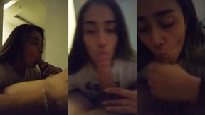 mi novia timida me chupa la verga en frente de la camara