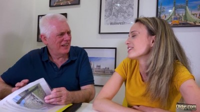 Eager Blonde Desires Grandpa's Hard Cock