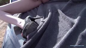 Ashton Haze on the hood of my car