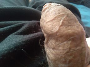Gay man massages his dirty, powerful cock