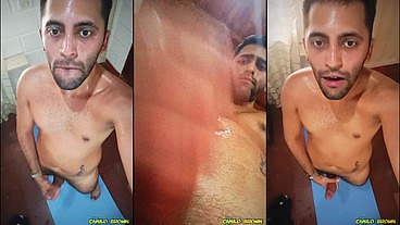 I was so horny after working out ? and I needed some extra protein directly from the source so I released my cum load and swallowed it