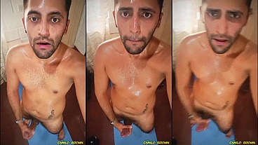 I was so horny after working out ? and I needed some extra protein directly from the source so I released my cum load and swallowed it