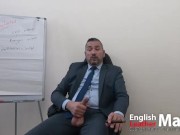 Teamlocked Boss smokes cigar & explains that all chastity workers will suck off managers PREVIEW