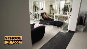 ”POV - Surprise forusome with lesbian girls Angelika Grays, Francis Belle & Zazie Sk”