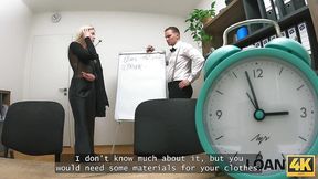 LOAN4K. Big load of cum on this teen blondie's mouth felt great