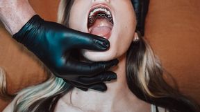 Mouth Inspection with Gloves + Blow Job