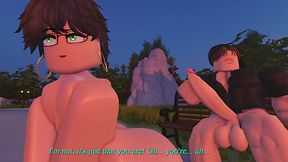 Roblox porn with a tight femboy asshole being probed for real