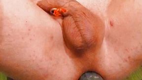 i got a healthy dildo in my broken prolapse and i cum without using my hands