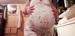 Triplet Belly Jumpsuit Turnaround