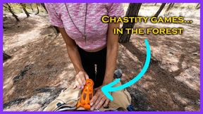Chastity Walk: Ruined Orgasm Beneath the Trees... Male Humiliation and Frustration