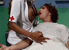 Ebony nurse giving the best treatment