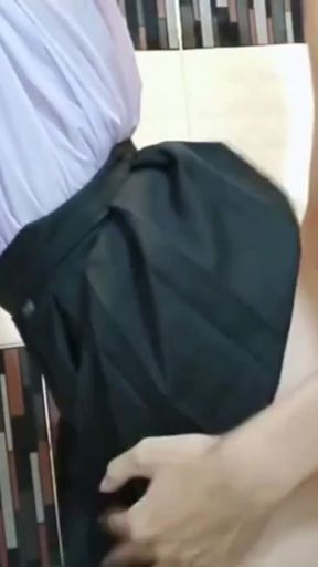 The breasts are very beautiful. Getting in the bathroom   Clip 1