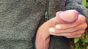 Big Uncut Cock Edging and Cumming, Outdoor Onesie Wank for the Neighbours - Rockardglans