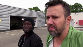 Stunning tattooed blonde fucked outdoor by a big black cock