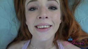 ”Madi Collins rides dick & takes a creampie Amateur Redhead P-O-V GFE”