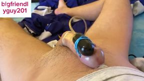 hot guy moaning to an intense hands free orgasm with vibrator on cock straight hardcore